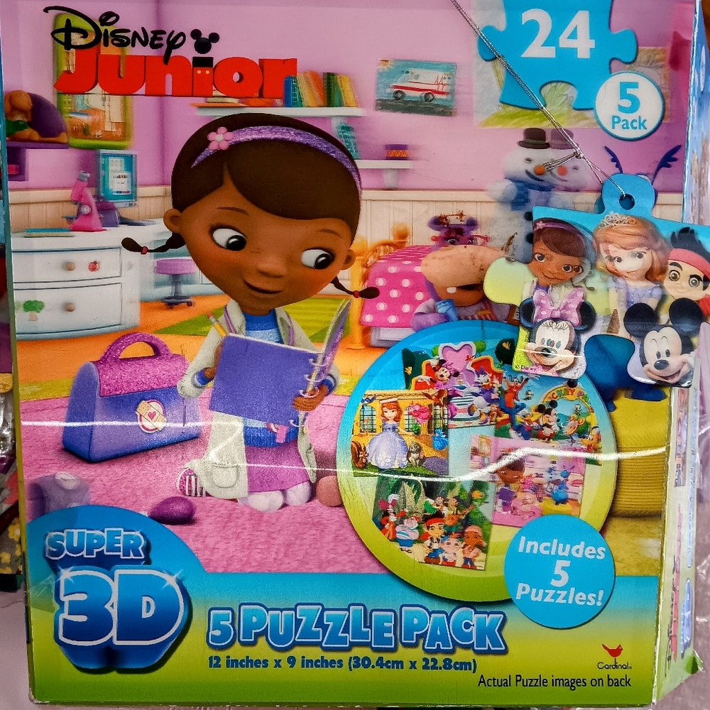 Disney Jr. Super 3D~5 Puzzle Pack